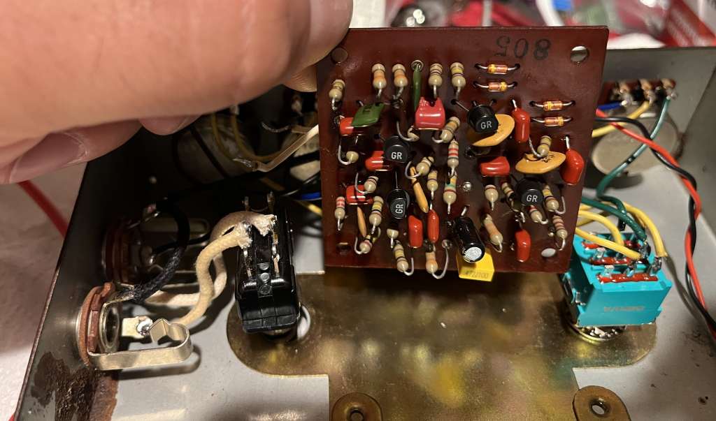 Ace tone Fuzz master Fm-3 pcb with new capacitors