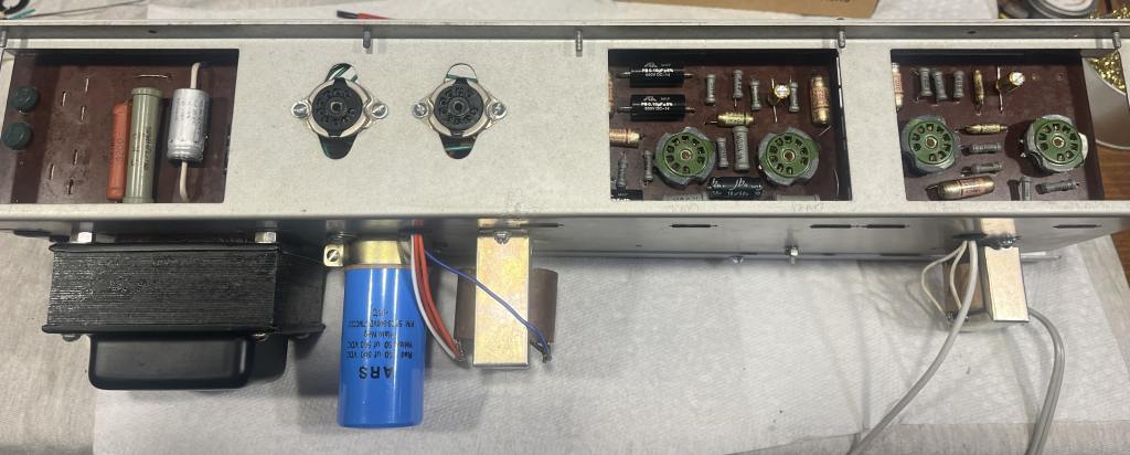 Teisco Amplifier 73r bottom pcb boards