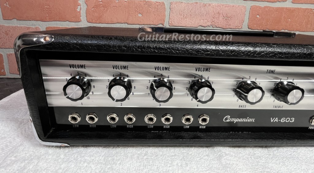1973 Shin-Ei Companion Va-603 Vocal amp controls left