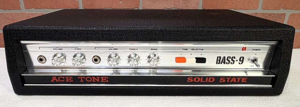 Ace Tone B-9A bass amp front close up